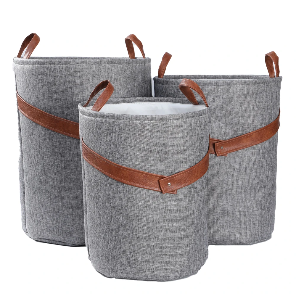 Yanyi, лидер продаж, плетеная, ротанговая, льняная ткань EVA, круглые корзины для хранения, набор из 3 шт.