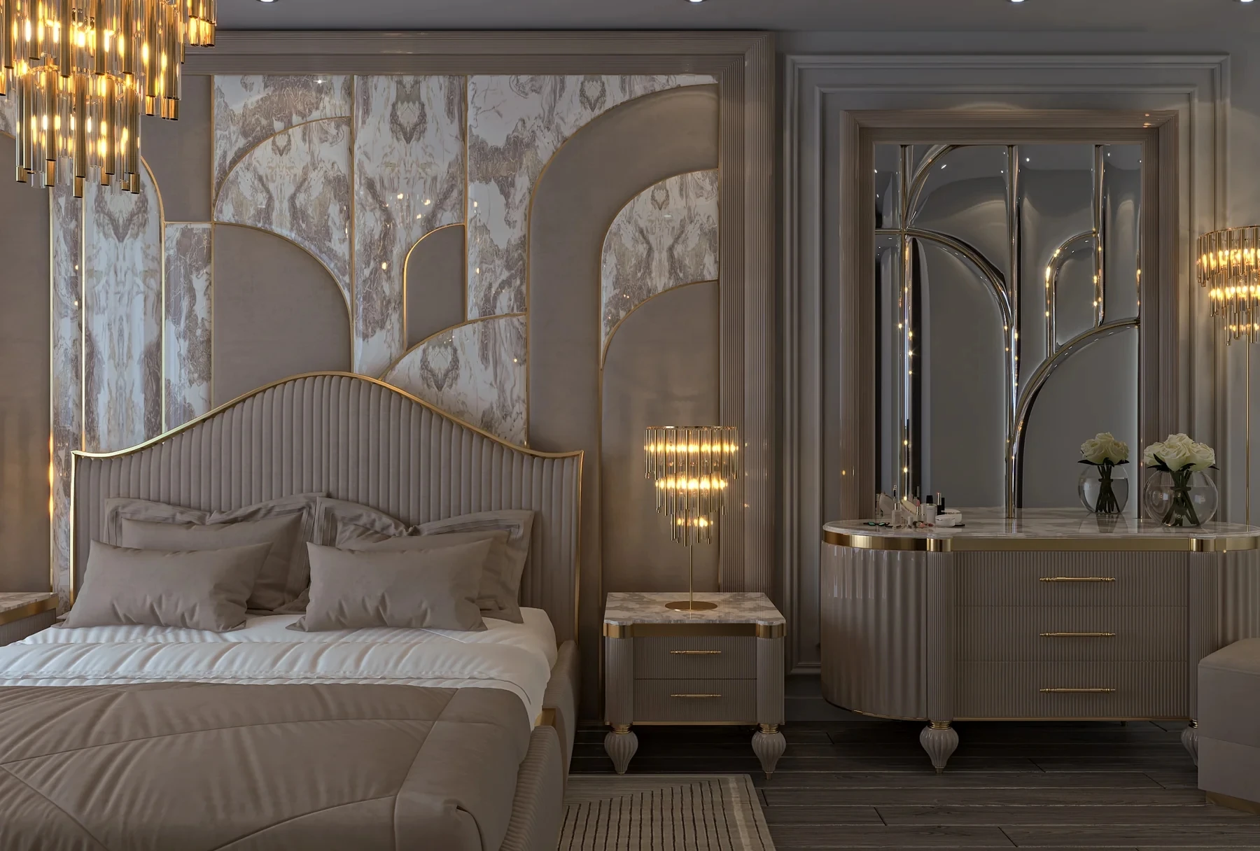 Wholesale hotel bedroom furniture set wooden king size double storage luxury fabric up-holstered beds