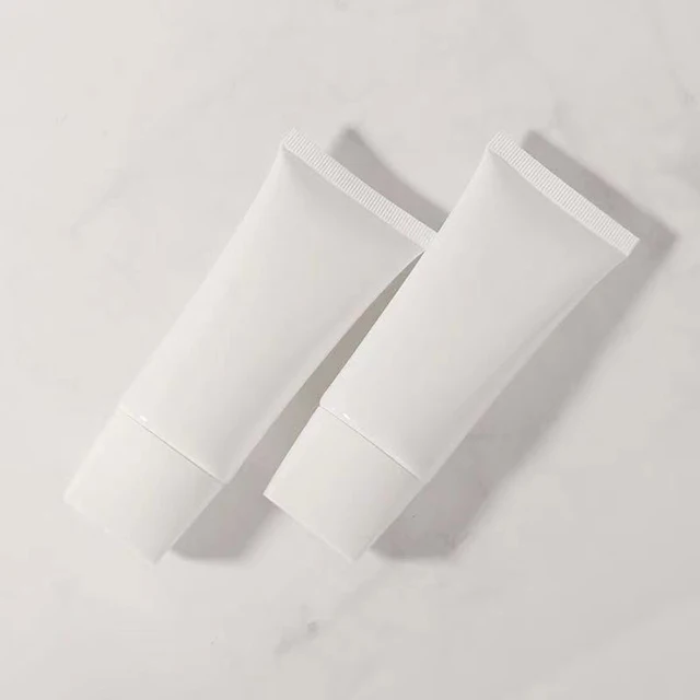 Hengjian 50g Empty White Makeup Soft Tube Cosmetic Foundation BB Cream Lotion Bottle Plastic Squeeze Tube In Stock