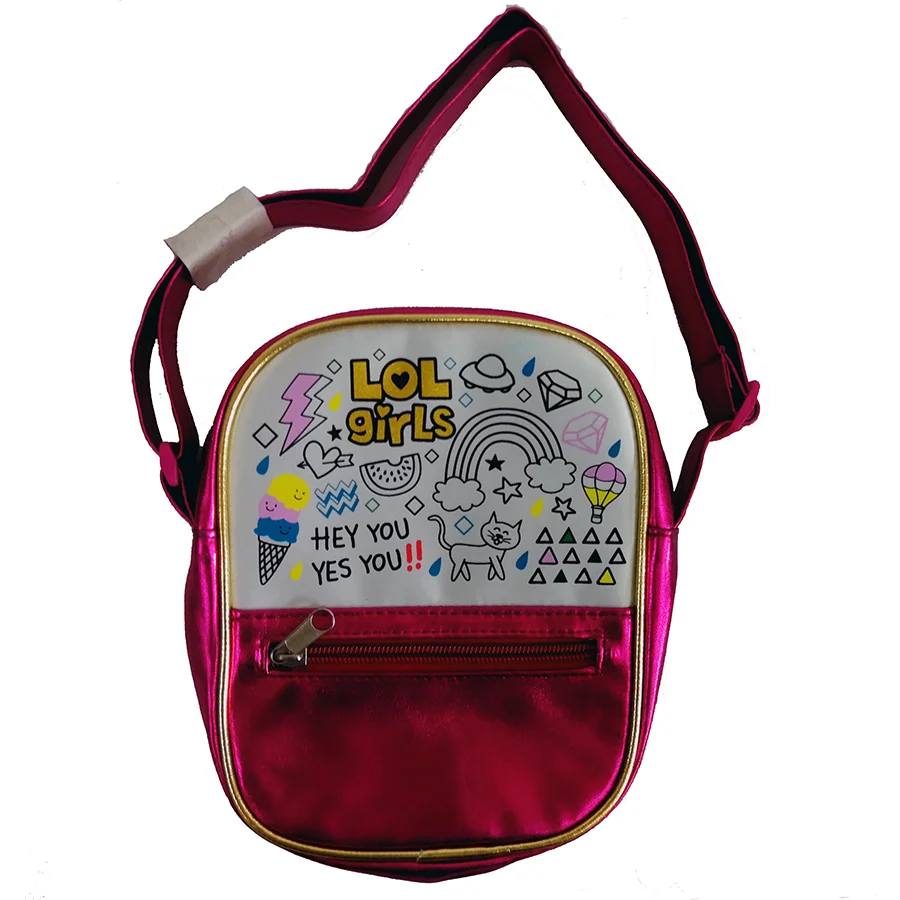 Custom DIY Drawing Kids School Bag with markers