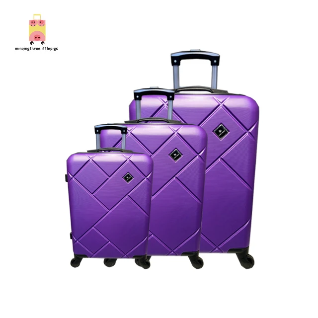 Wholesale Expandable hard shell Plastic Cabin abs luggage set all in one hand carry luggage suitcase