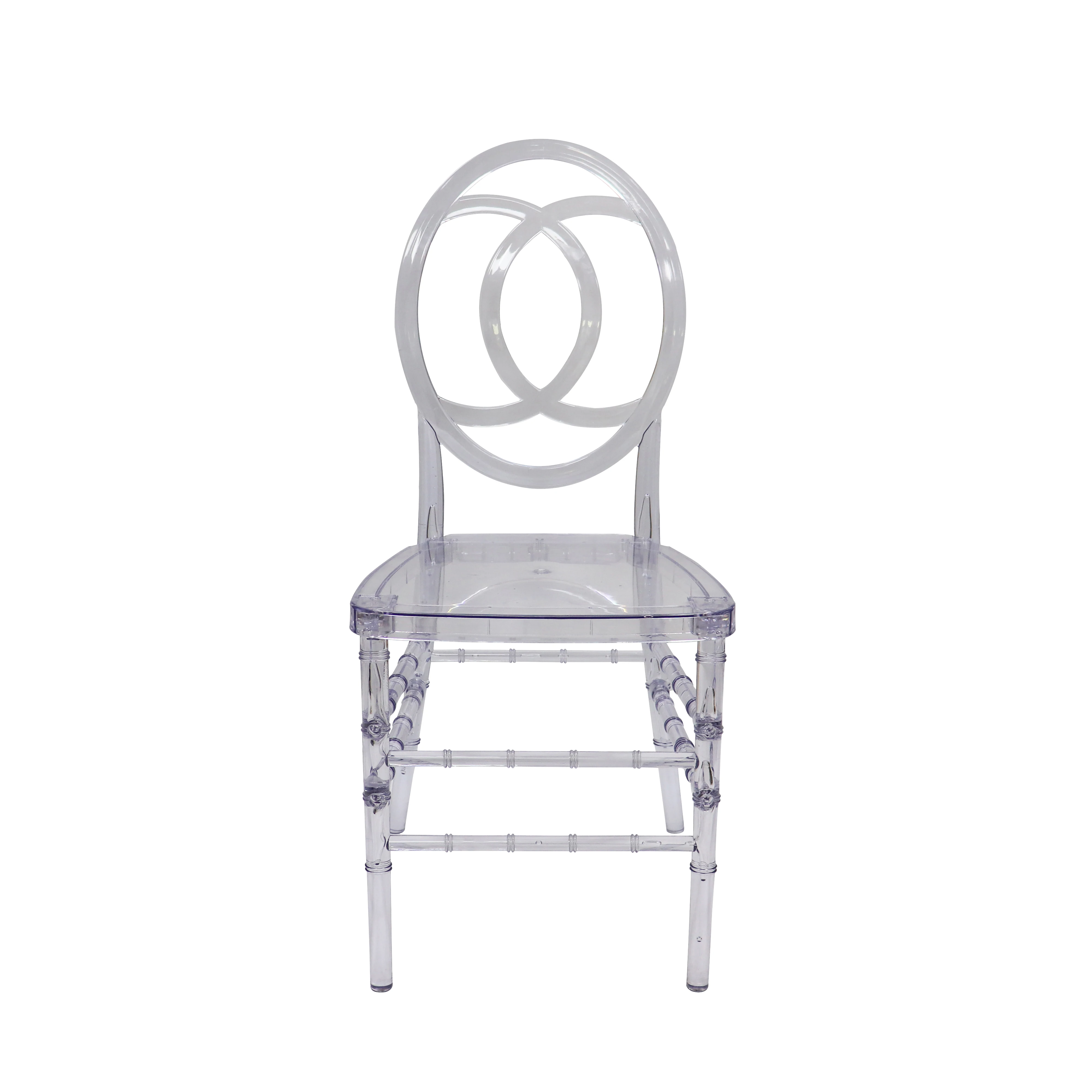 Modern Hot Sale Clear Princess Chair Acrylic Crystal Transparent PC Metal Plastic Resin for Weddings Banquets Events