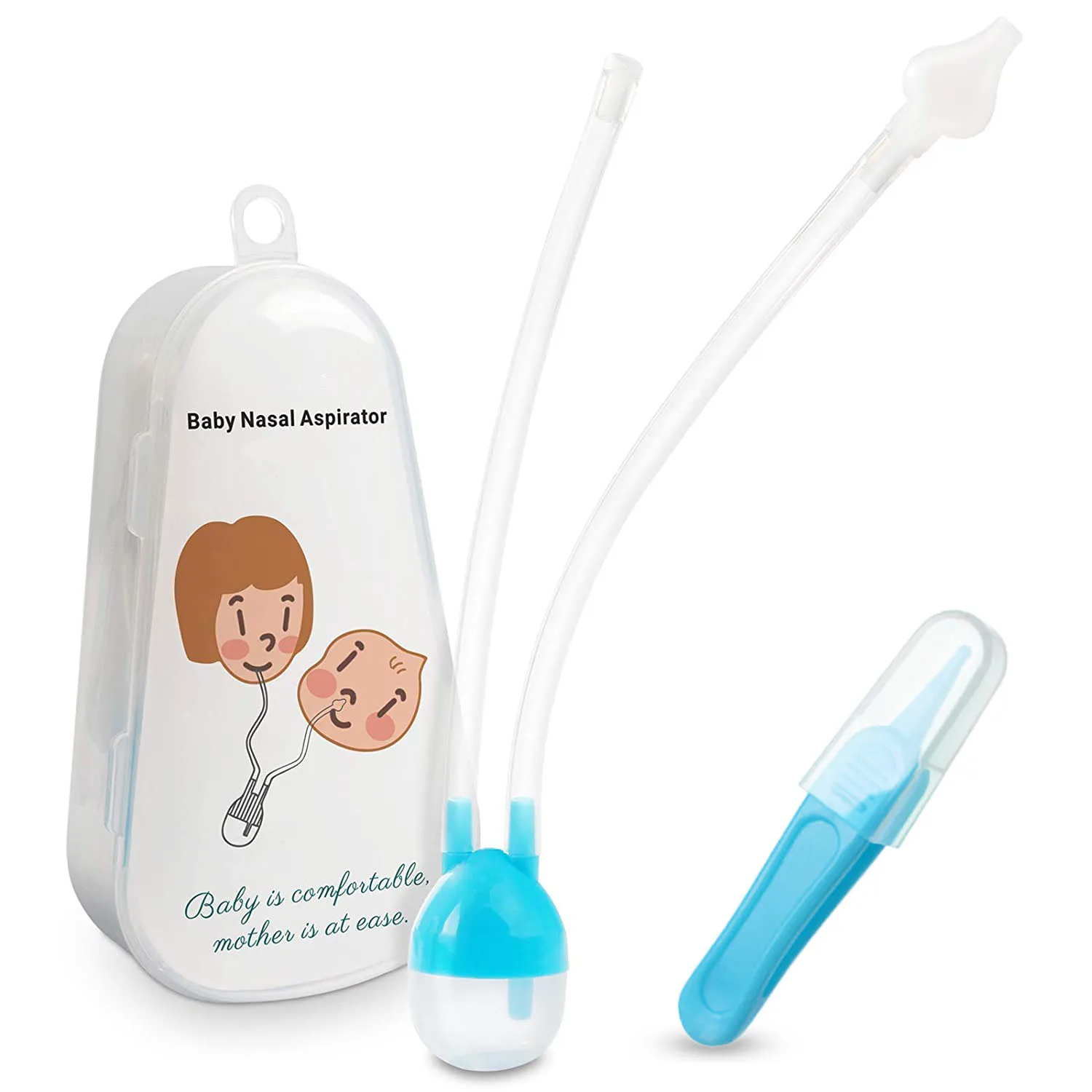 Baby Nasal Aspirator Snot Sucker for Infants, Babies and Kids with Nose Cleaning Tweezer