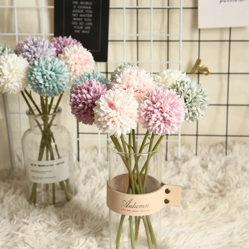 INS Wind Dandelion Ornaments Artificial Wedding Simulation Plant Wall Rose Floral Decor for Home or Event