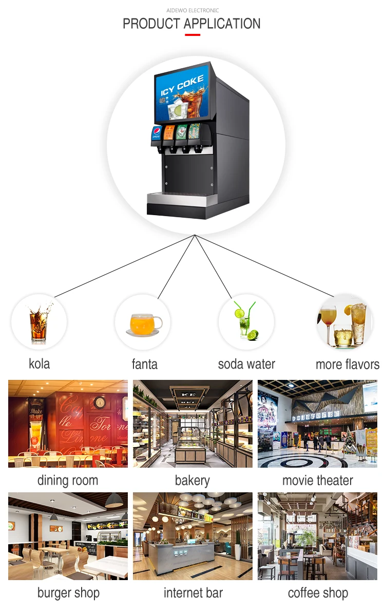 New Design 4 Valve Beverage Vending Machine With Qr Code Function Cola Beverage Machine