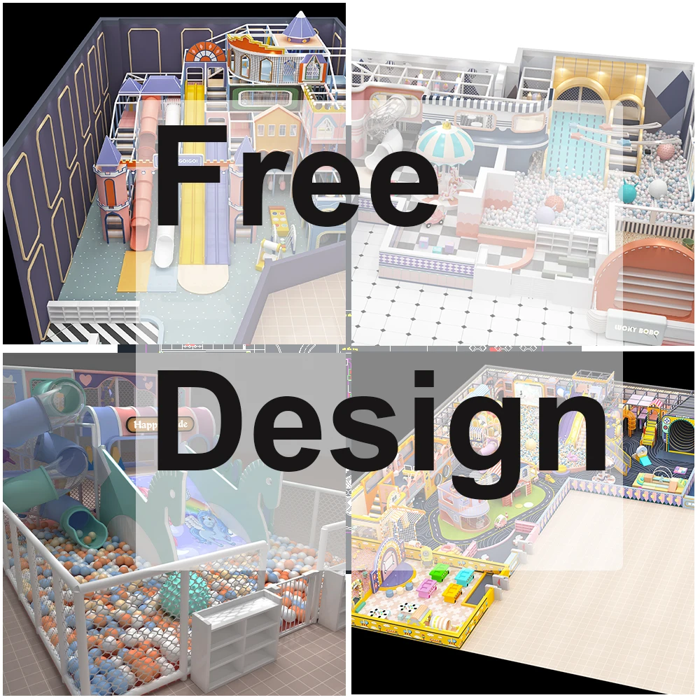 Indoor Playground Mall Commercial Children Play Plan Kids Entertainment Center Baby Game Plastic Double Slide Park Equipment