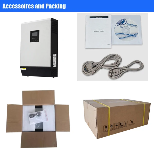 hybrid with mppt charge controller inverters solar 5KVA home hybrid solar power inverter