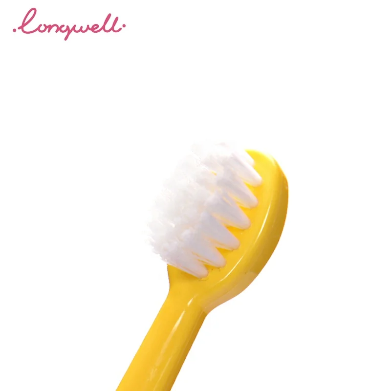 
Ningbo Longwell Infant Teething TPE Oral Care Teeth Cleaning PP 360 Degree Toothbrush Handle Soft Brush Baby Toothbrush Training 