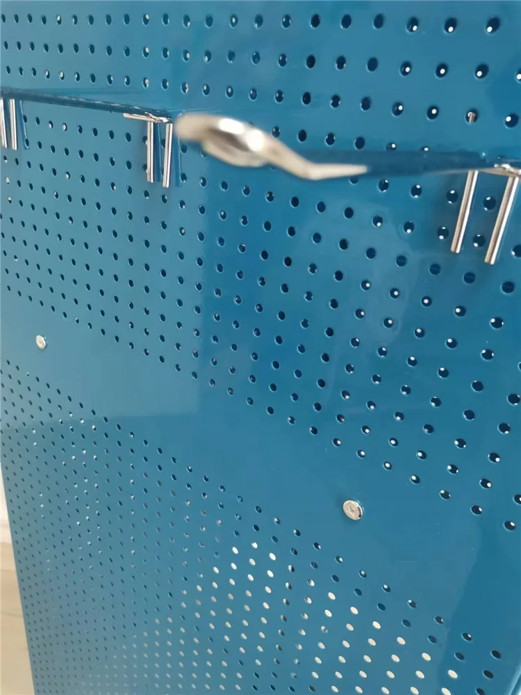 Custom Floor Metal Four Sides 360 Degree Rotating Pegboard Jewelry Rotating Display Stand With Hooks