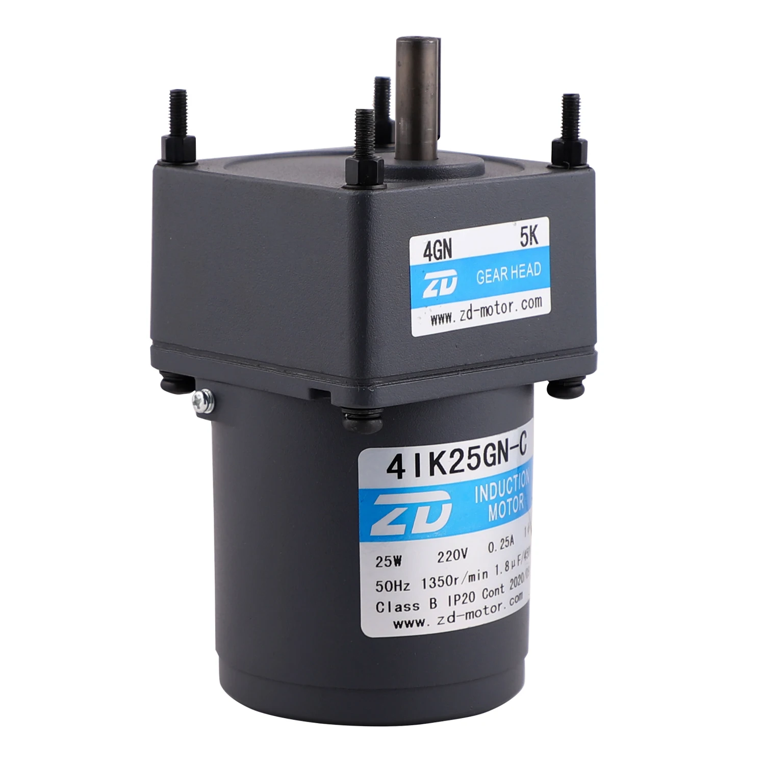 ZD 60mm 70mm 80mm 90mm 104mm 6w 10w 15w 25w 40w 90w 120w 200w 250W AC Induction Reduction Speed Control Gear Motor For Conveyor