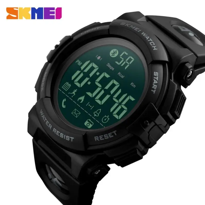 SKMEI 1303 роскошные черные часы унисекс с силиконовым ремешком двойным хронографом простые спортивные