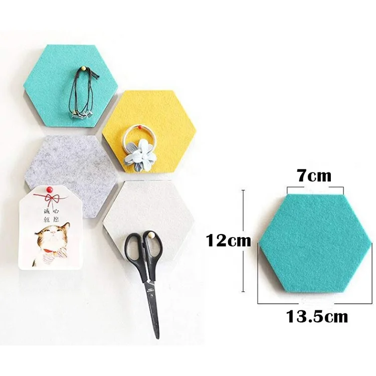 Шестигранная войлочная доска для объявлений, войлочная настенная доска, плитка, Настенный декор для фотографий