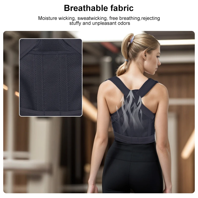 CHK-JZD-03 Hot Sale Adjustable Products Breathable Elastic Support Belt corrector postural Medical Back Posture Corrector