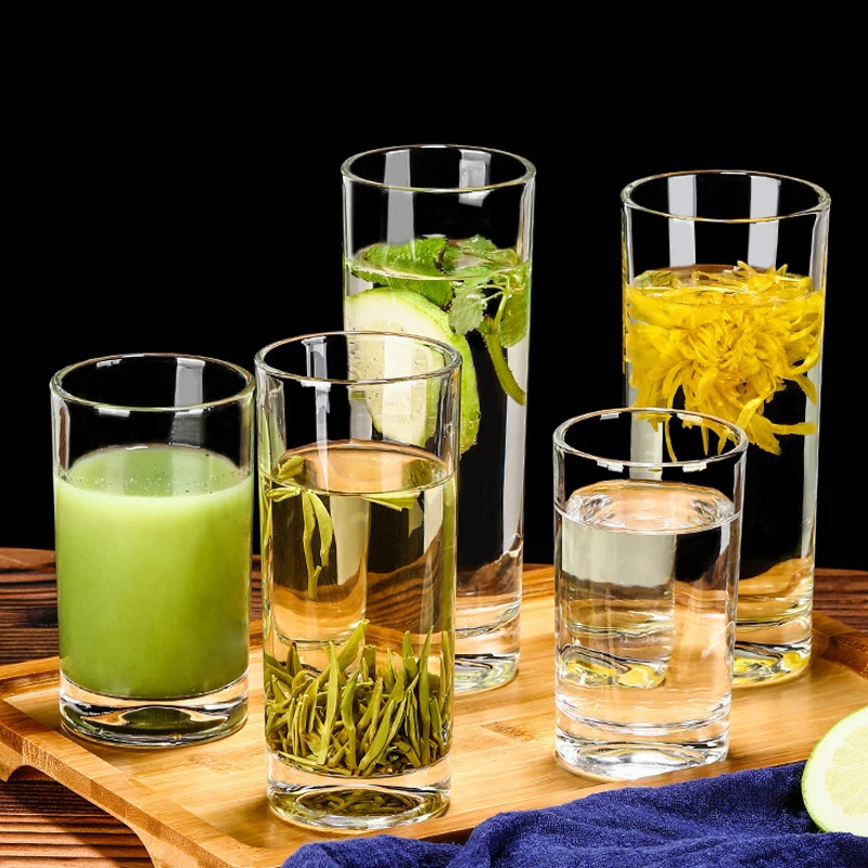 Оптовая продажа, высококачественные стеклянные стаканы для питьевой воды с тяжелым основанием, стеклянные стаканы для ликера Mojito, стеклянные стаканы, стеклянные чашки