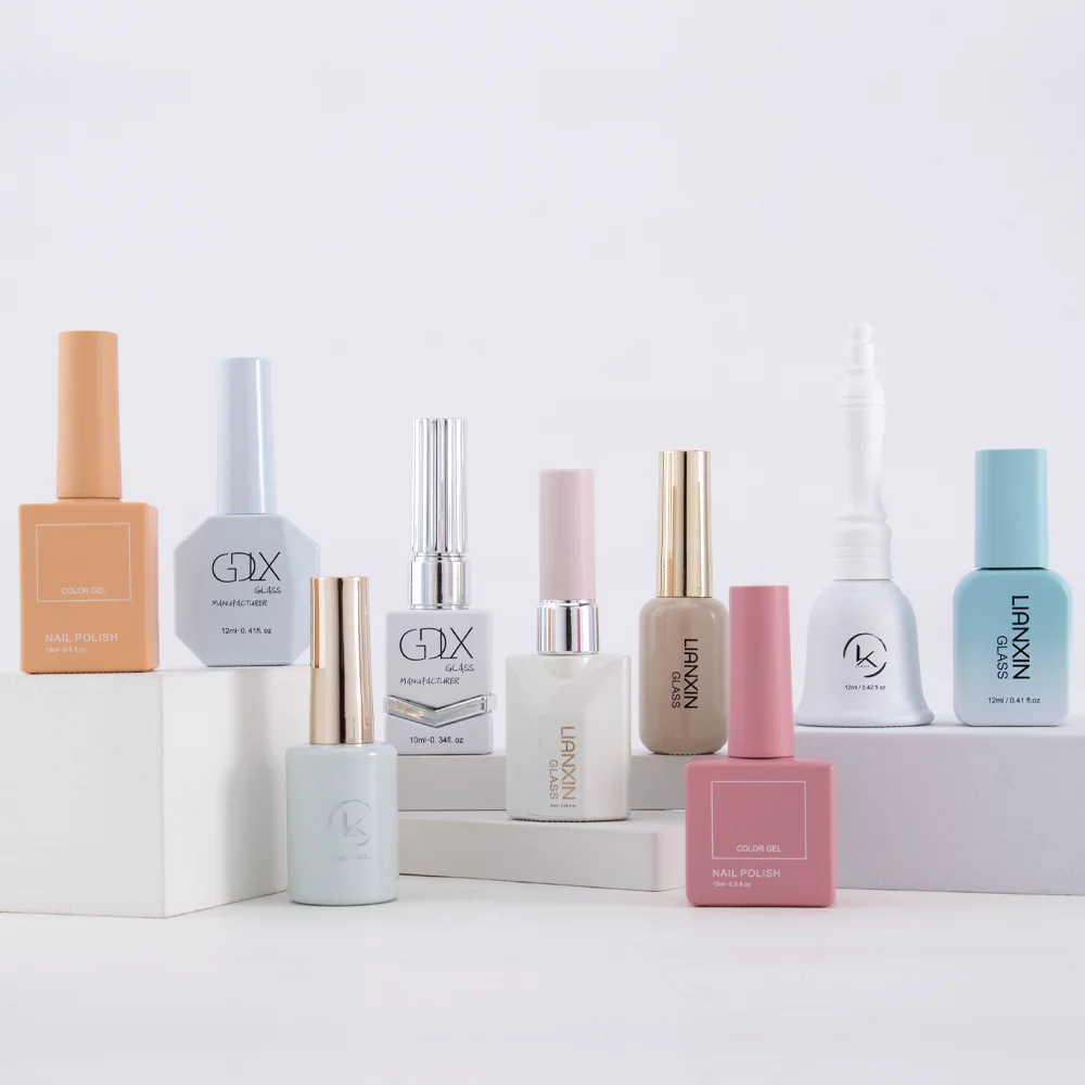 Wholesale 10ml 12ml Nail Polish Empty Bottle 15ml Luxury Glass Custom Empty Nail Polish Bottle