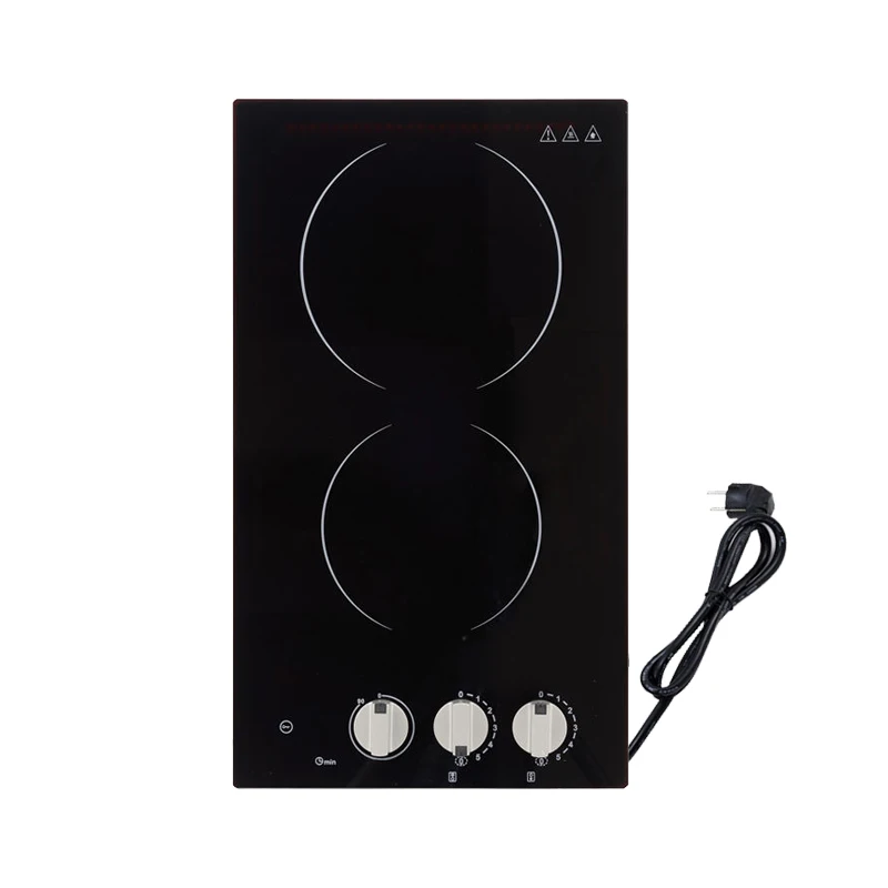 Profession Low Power Consumption Kitchen Cooking Cooker Smart Built-In Ceramic Glass Panel 2 Burners Ceramic Cooktop