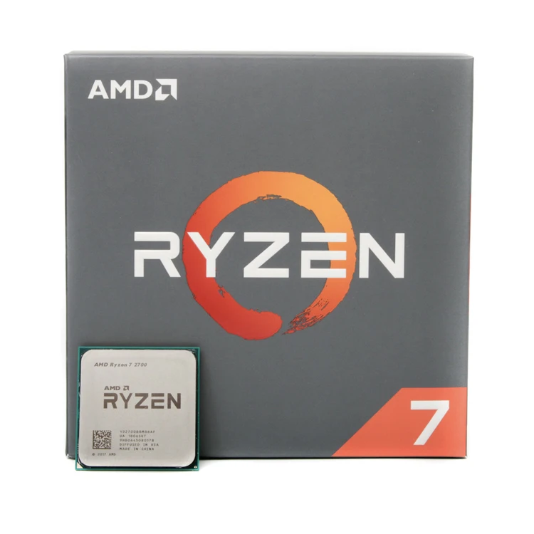  Original AMD Processor R 7 2700 CPU Central Processing Unit with Wraith Spire LED Cooler in