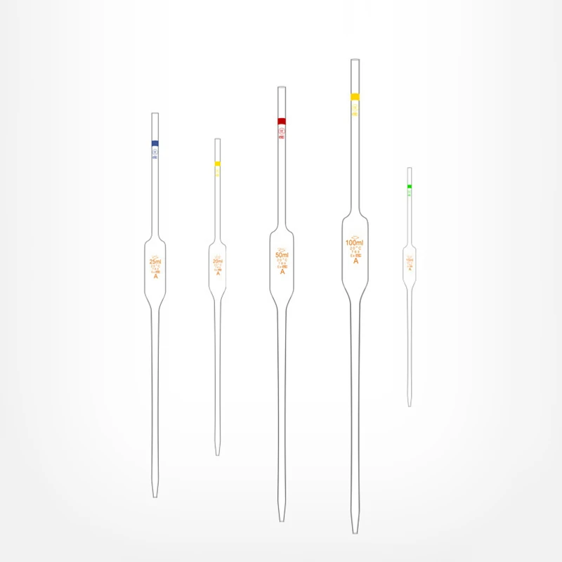 Lab use glass class A bulb volumetric mora pipette