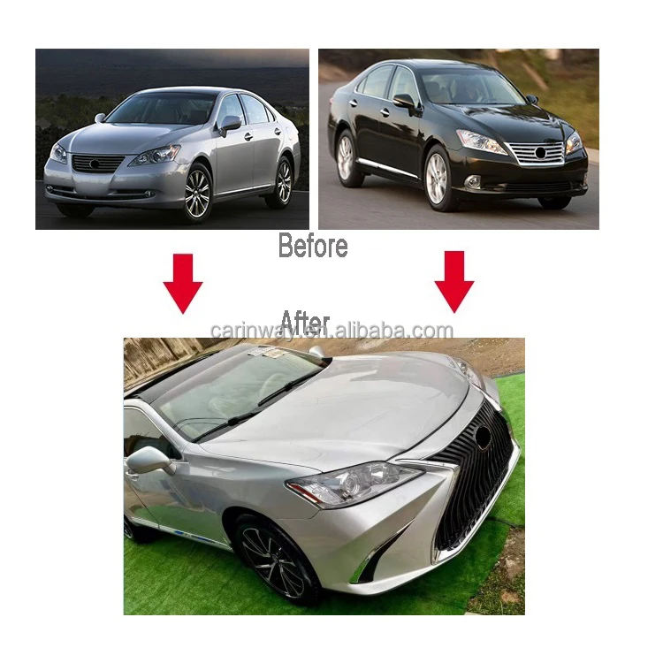 Auto body kit upgrade 2007 2010 To 2018  Front Face lift bumper Car Accessories grille For Lexus ES240 ES350 ES300 2007-2012