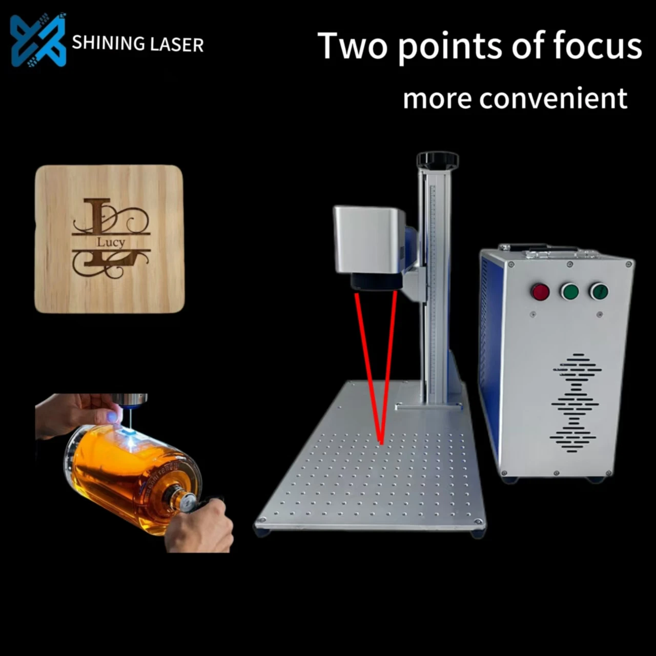 Silver Nameplate Copper Stainless Steel Metal Portable 20w Fiber Laser Split Machine 0w Fiber Laser Marking Machine