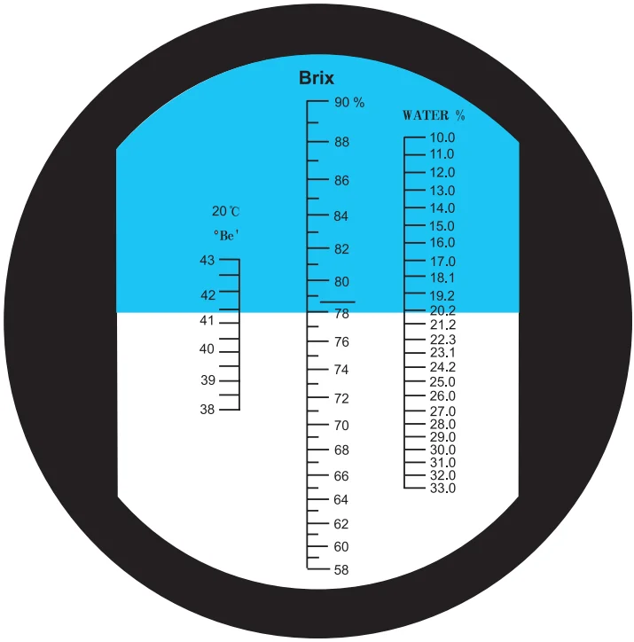 HEDAO rhb-90atc 58-90% Handheld Refractometer Brix Scale Honey Sugar Content Sugar Food Sweetness refractometer for oil testing