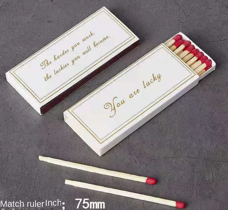 Wooden matches in boxes for hotels and restaurants