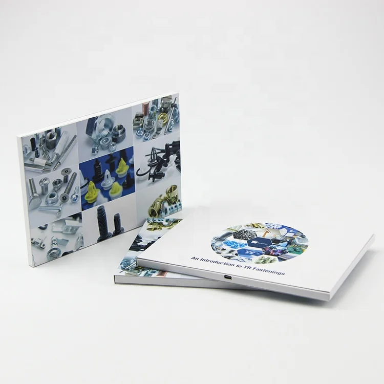 New hair products paper art craft price high quality lcd gift box advertising card music book video brochure mailer