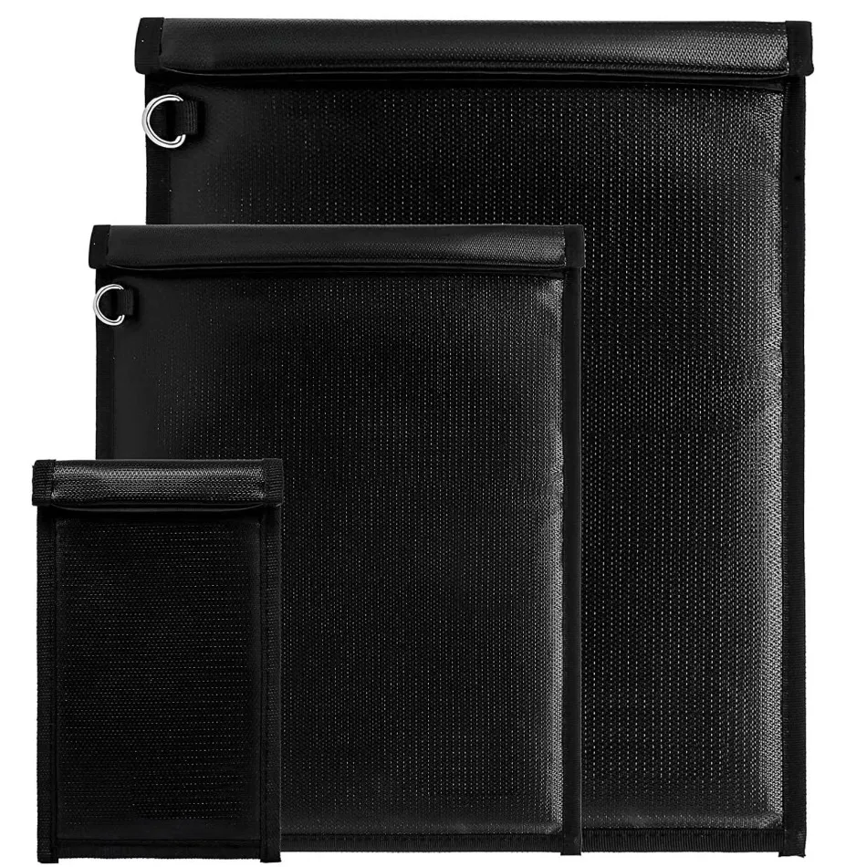 Faraday Bag Set for Laptops & Tablets & Car Keys 3 Pack Faraday Cage, Faraday Key Fob Protector, Fireproof & Waterproof RFID Bag