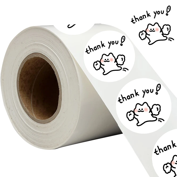 Wholesale Printing Custom Logo Stickers Kraft Paper Sticker Labels Thank You Stickers For Small Business