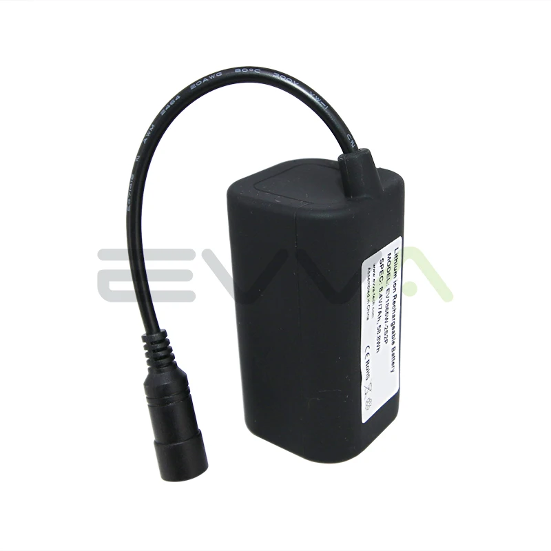 OEM Waterproof 7.2V 7Ah 10Ah 18650 21700 Headlamp Bike Light Battery Pack with Rubber Case