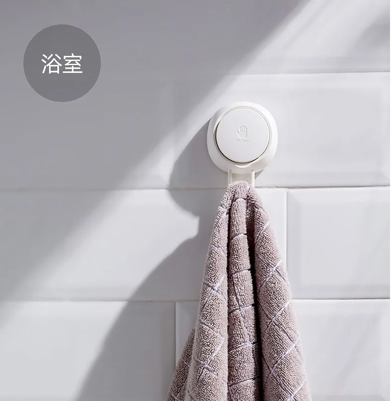 Strong Vacuum Sucker Hook No Hole For Bathroom Wall Toilet Kitchen  Stowel  Magnetic Hooks Plastic Hook