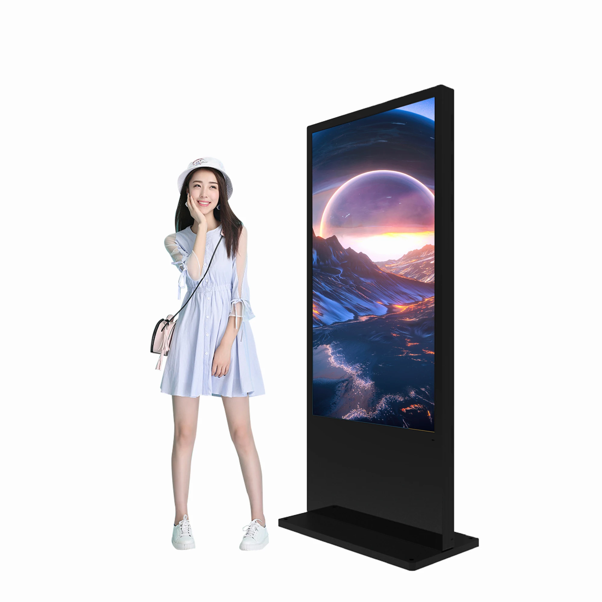 Waterproof tactile exterieur outdoor lcd display advertising screen android digital signage totem kiosk