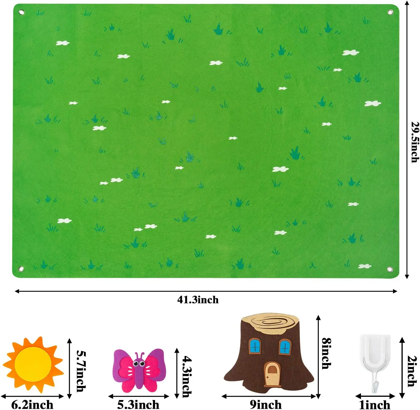 2024 New Design Custom Early Learning Play Kit Wall Hanging Educational Toy Toddlers Insect Animals Teaching Felt Matching Game