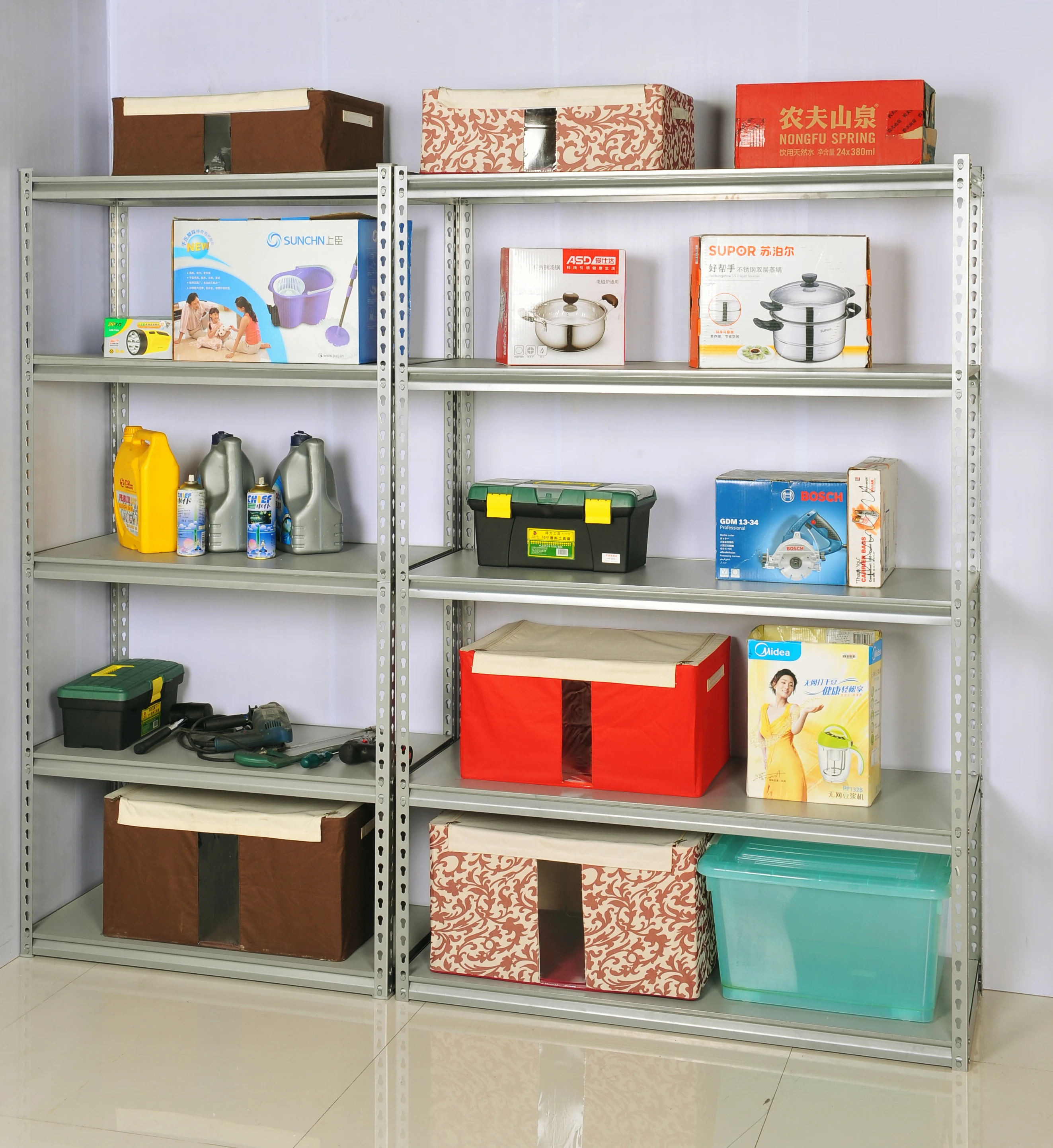 Boltless Light Duty 100 kg Long Span Rack Metal Industrial High Quality Shelves Manufacturers Storage Warehouse Racking System