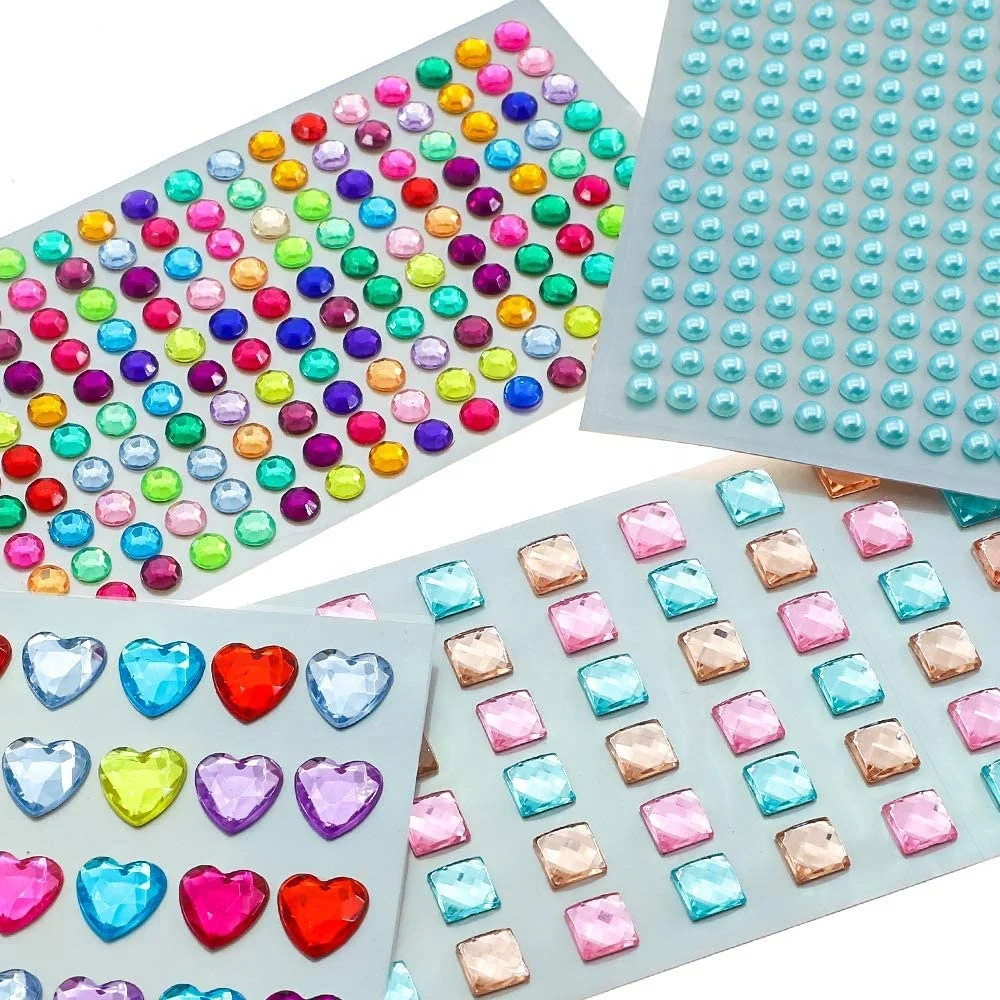 Self Adhesive Multicolor Crystal Jewels Eye Face Rhinestones Gems Stickers