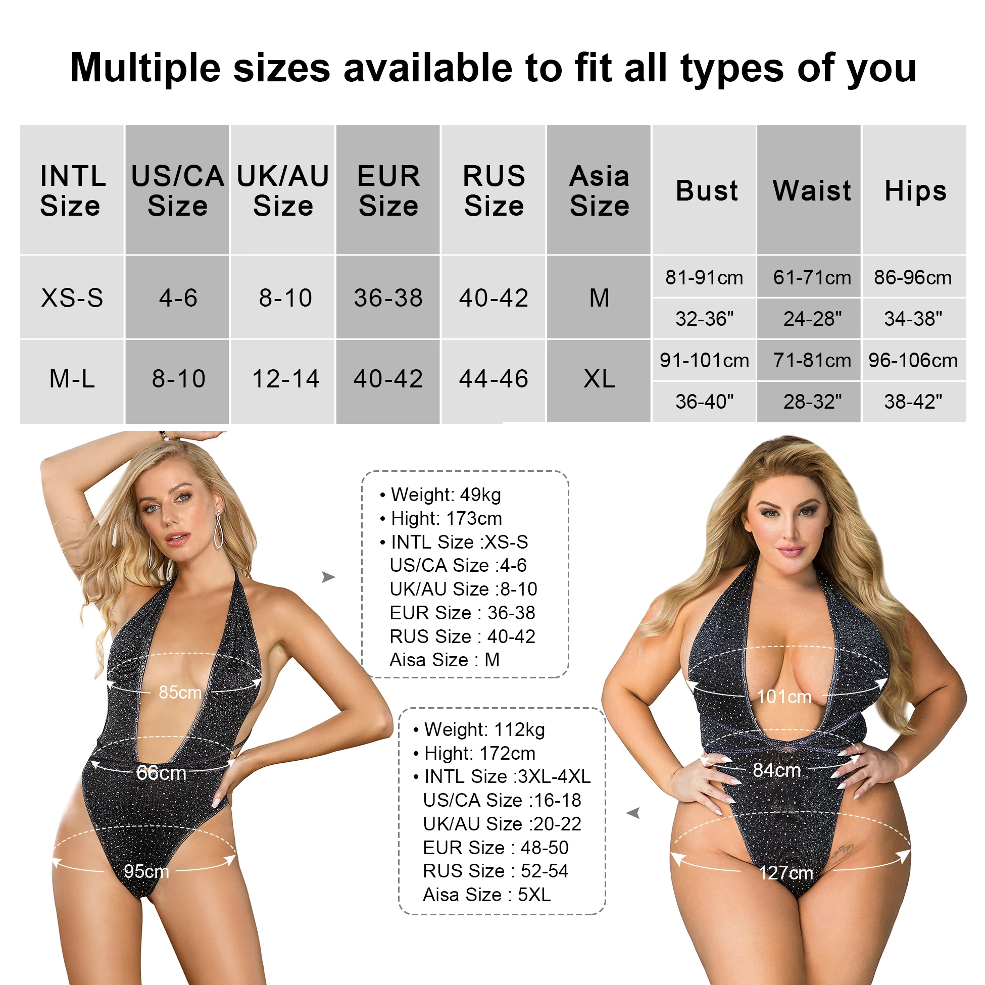 Black Wholesale Plus Size Club Outfits Erotic Diamond Ladies Rhinestone Backless Bodysuit 2022 Sexy Lingerie For Fat Women