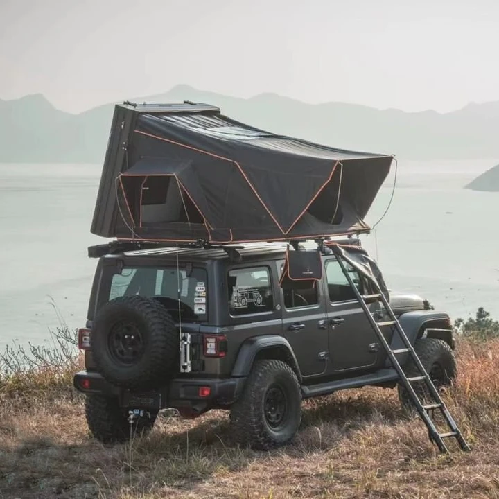 King bed roof top tent hard shell for 4 people outdoor camping roof top tents