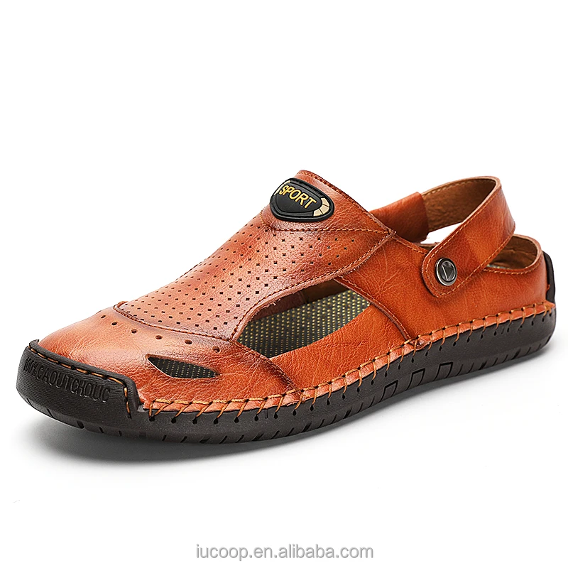 Lighter Outdoor men sandals with breathable leather and wear-resistant multiple wearing  for OEM/ODM