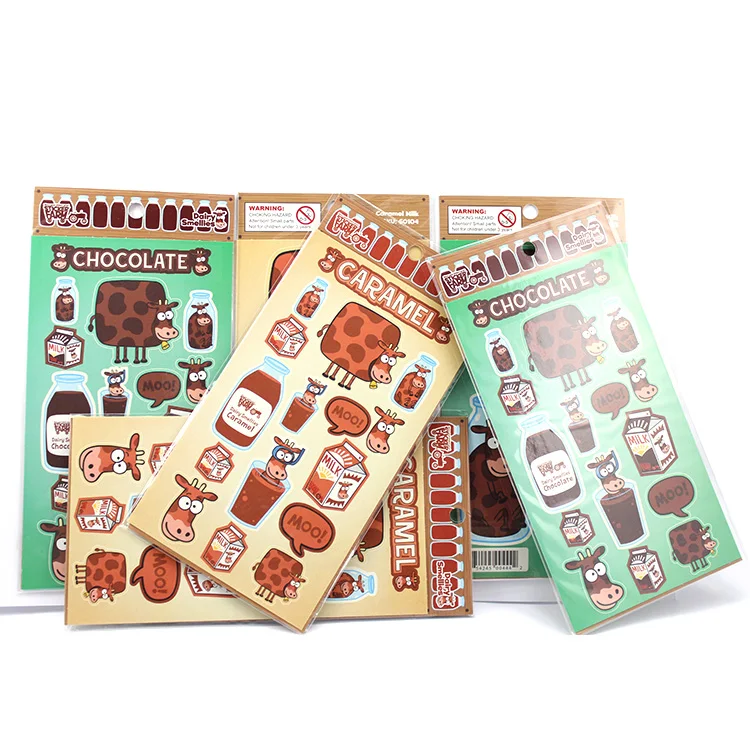 Custom Vanilla Strawberry Chocolate Caramel Wonderful Smell Self Adhesive Paper Labels Scratch and Sniff Scented Stickers