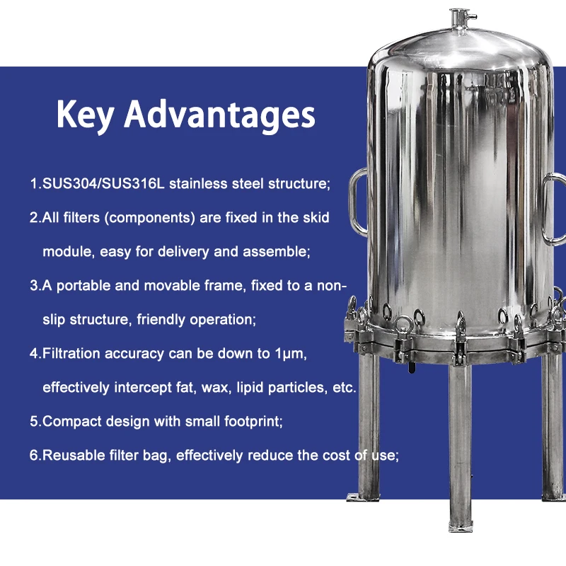 Stainless Steel Vacuum Multistage Filter Filtration System Chemical Separation Equipment For Plant Oil Filtration