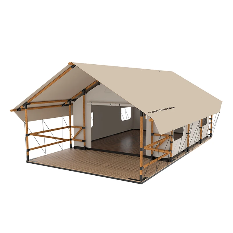 Light luxury camp hotel tent outdoor scenic camping high-end trend windproof thickened accommodation hut tent house manufacturer