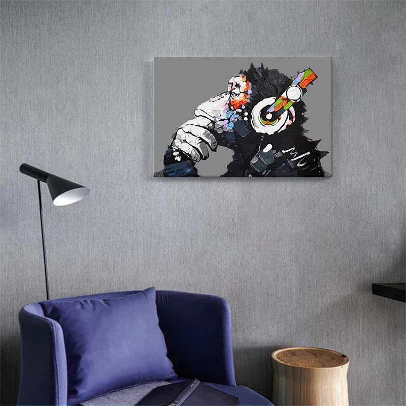 Support PayPal Payment Monkey Animal Design Canvas wall art Customize Paint By Numbers