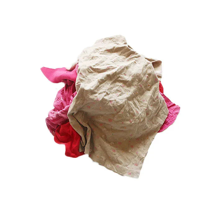 cotton cleaning rags high quality 35-55cm 10kg bales industrial cloth dark color t shirt mixed rags