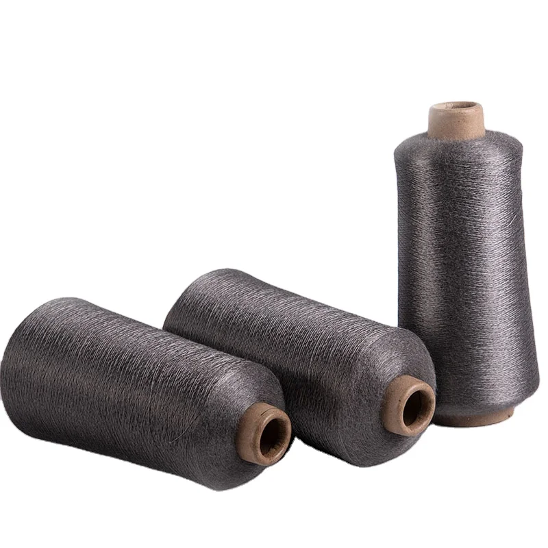 Metal fiber yarn for glass production industry