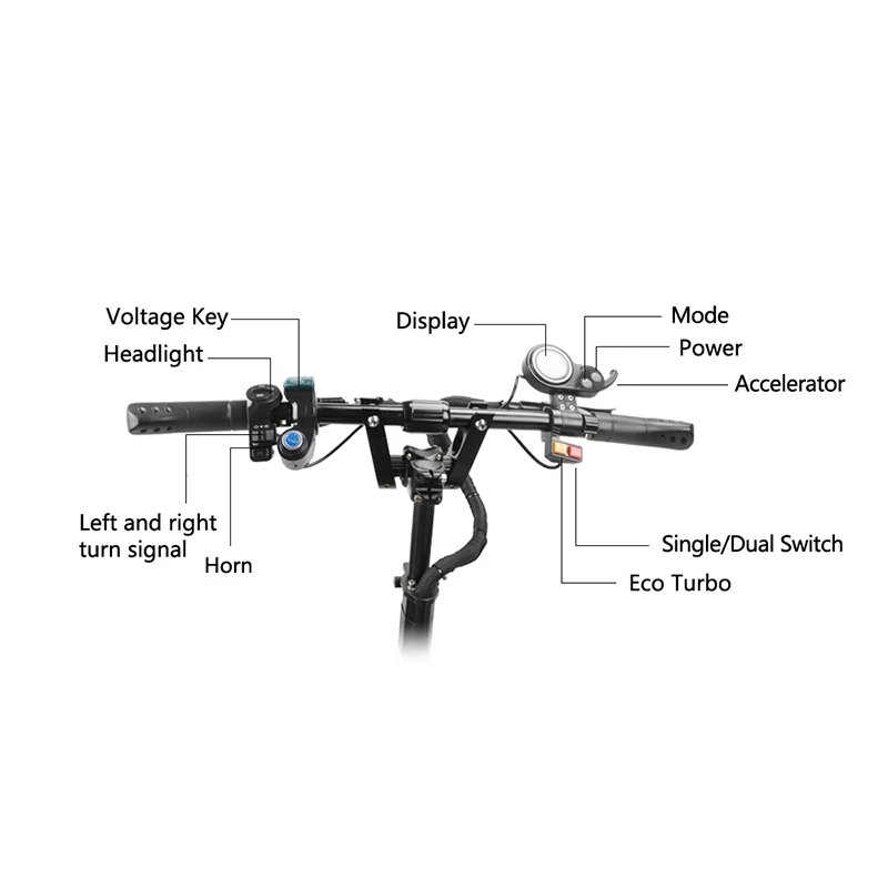 High Quality 10 inch Electric Scooter Dual Motor 2000W Off Road two wheel E Kick Scooter For Adults
