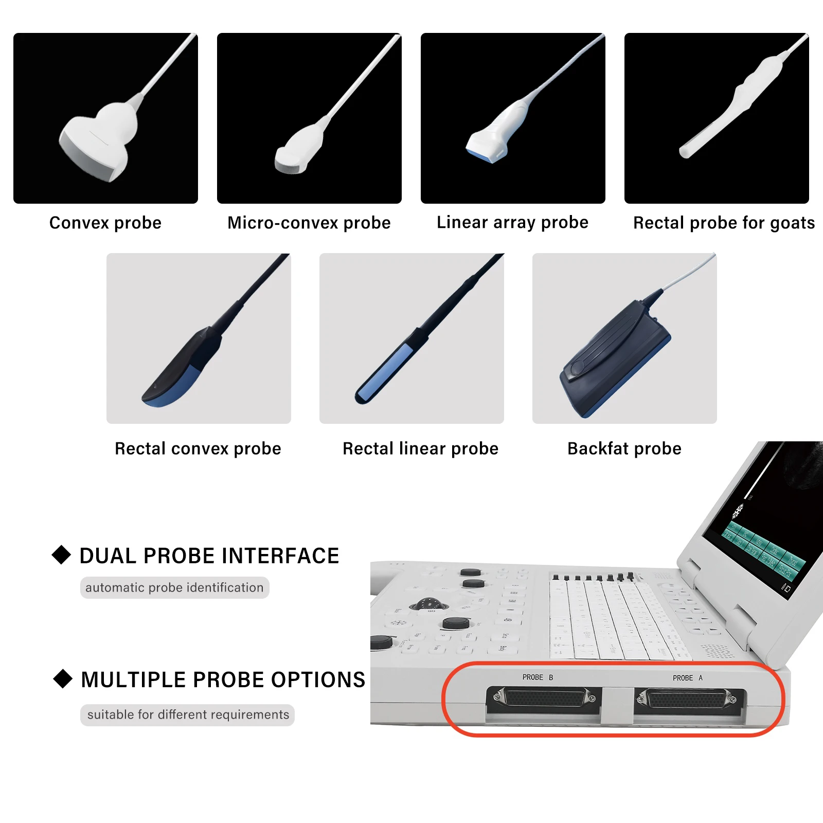 Medical Ultrasound Instruments Portable Equipos De Ultrasonido Ecografo Ultrasound Machine for Human and Pets