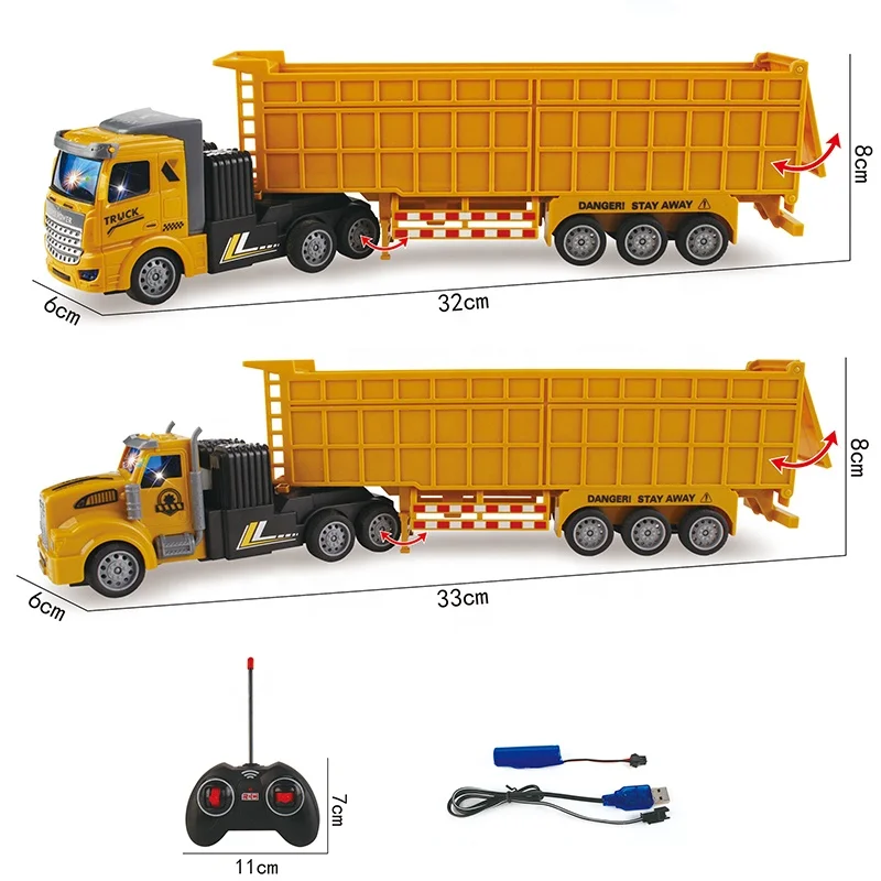 Custom Logo Logistics Gift 1/48 Cargo Truck Transport Container Vehicle Model Toys RC Remote Control Car