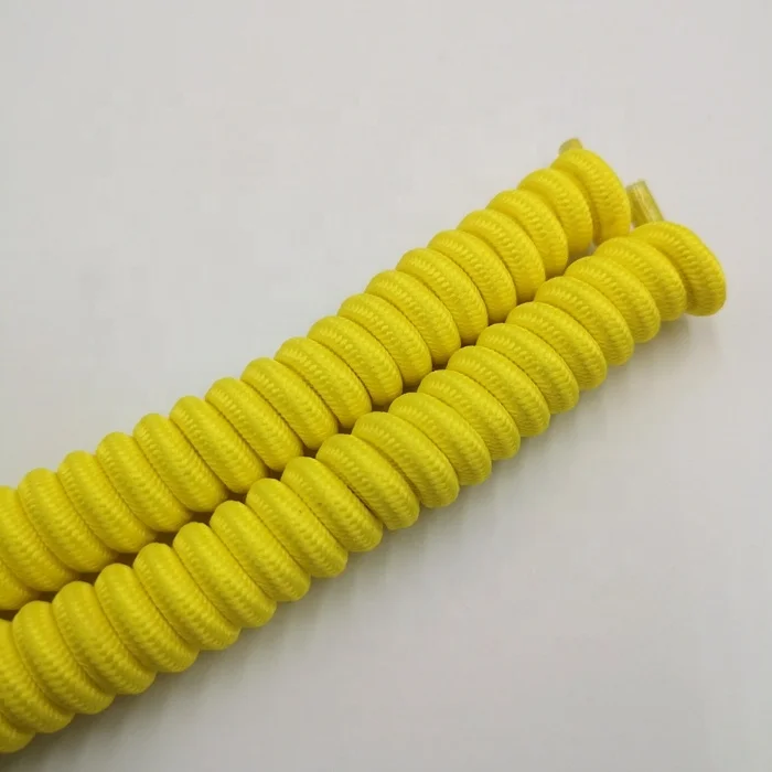 Wholesale excellent quality colorful lazy no tie elastic attractive and reasonable price spiral shoelaces