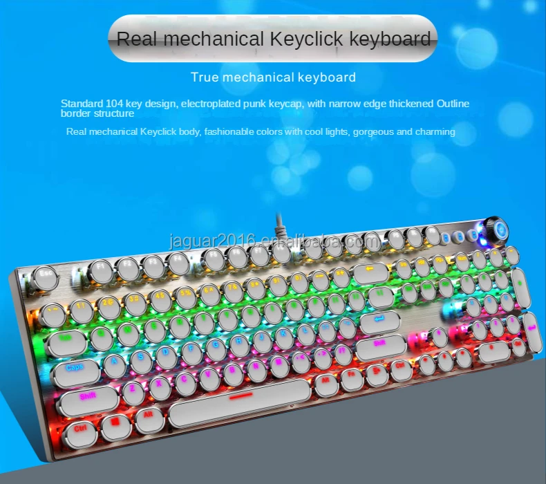 Amazon hot selling full-size 104 key gaming keyboard aluminum alloy pink panel mechanical keyboard for desktop laptop