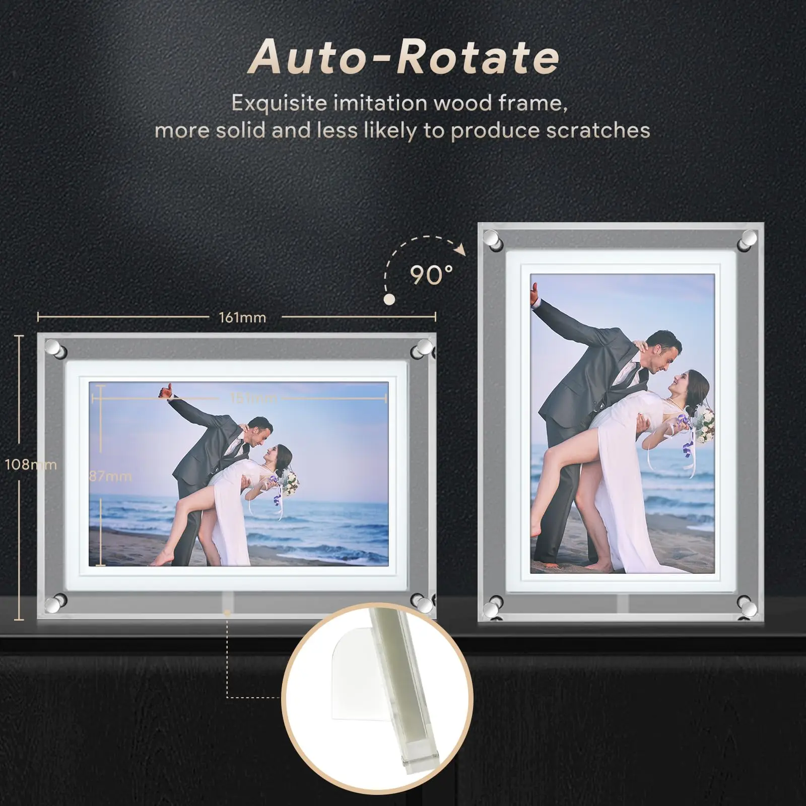 Factory Wholesale Customized 11' WiFi Digital Video Photo Frame With Motion Video And Photo Clear Acrylic Digital Photo Frame
